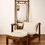 lotus chair with stool