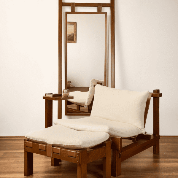 lotus chair with stool